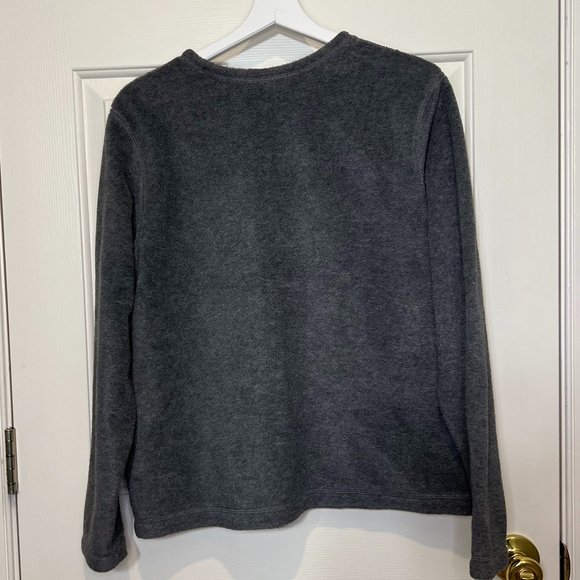 Croft & Barrow Bird Christmas Zip Up Cardigan Sweater Jacket Women sz M - Picture 7 of 7